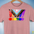 LGBTQ Progress Pride Grunge Exclamation Points Premium Unisex T-Shirt - Mauve Heather